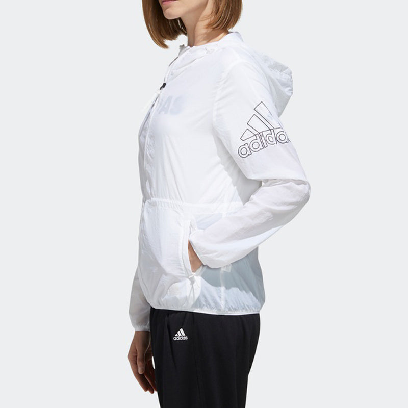 (WMNS) adidas hooded Woven Jacket White FT2862