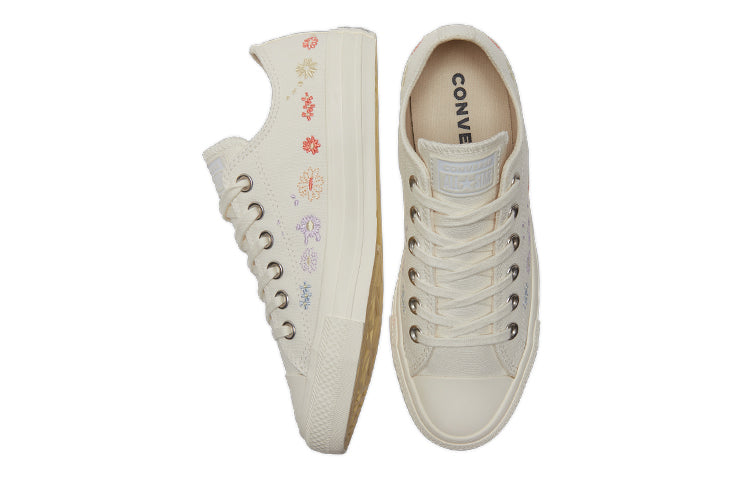 (WMNS) Converse Chuck Taylor All Star Low 'Embroidered Floral - Egret' A01595C