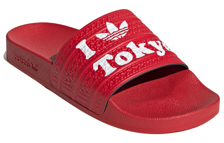 adidas originals Adilette 'White Red' H67739