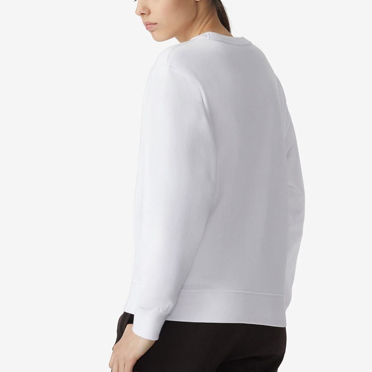 (WMNS) KENZO FW20 Tiger Head Embroidered Cotton Round Neck Long Sleeves Sports White Hoodie FA62SW8244XA-01