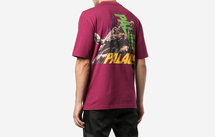 PALACE Octo T-Shirt Back Printing Pattern Short Sleeve Cherry Red P15TS126