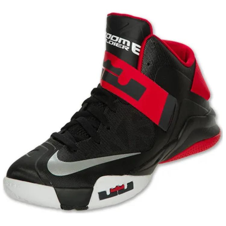 Nike LeBron Zoom Soldier 6 'Black Metallic Silver White University Red' 525015-001