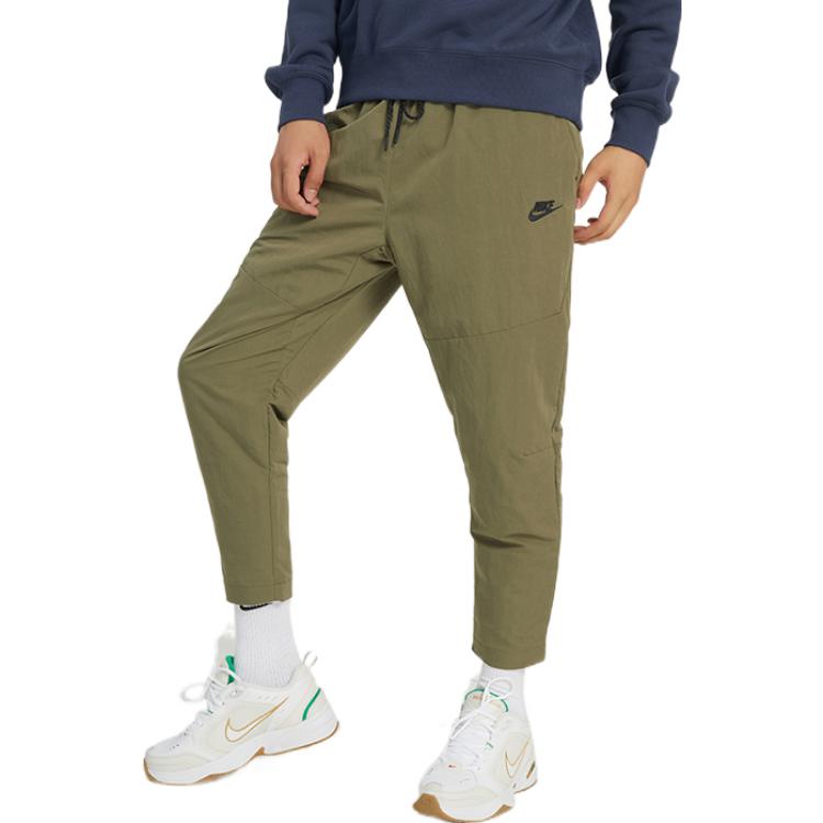 Men's Nike Sportswear Tech Essentials Solid Color Logo Embroidered Drawstring Lacing Casual Pants/Trousers Black DQ4344-222