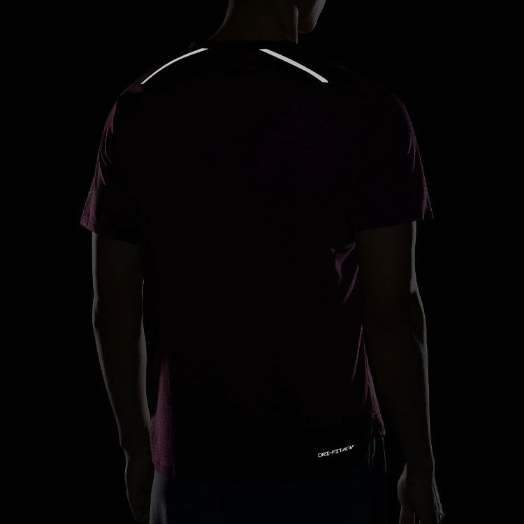 Men's Nike Casual Breathable Running Training Short Sleeve Wine Red T-Shirt DM4644-610