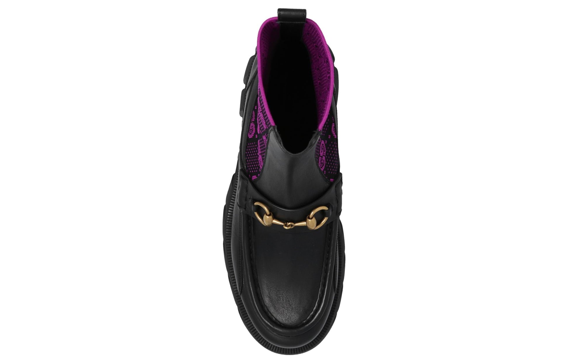 (WMNS) Gucci Horsebit GG Jersey Boot 'Black Fuchsia' 718716-AAA4Y-1074