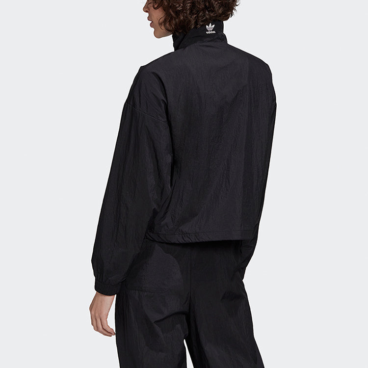 (WMNS) adidas originals Large Logo Track Jacket For Black FM2622