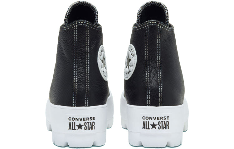 (WMNS) Converse Chuck Taylor All Star Lugged Leather High 'Black White' 567164C