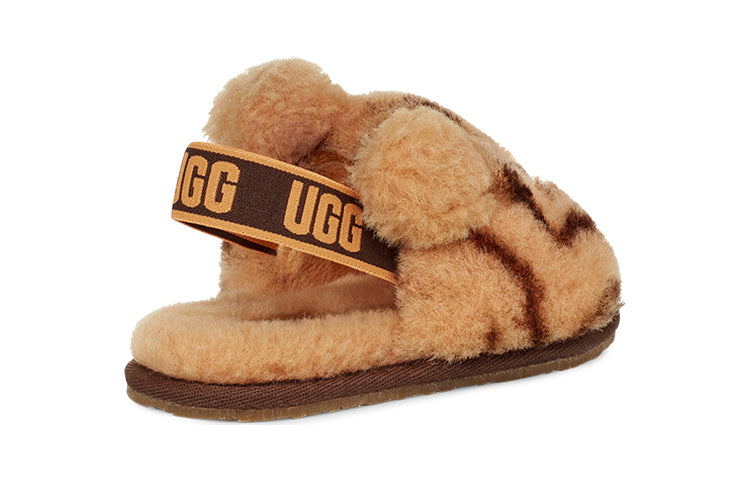 (TD) UGG Fluff Yeah Slide Tiger Stuffie 'Daisy Dark Earth' 1124940T-DDER