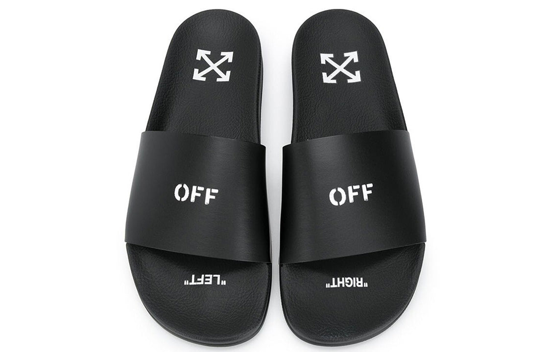 (WMNS) Off-White Pool Sliders 'Black' OWIC002R21PLA0011001