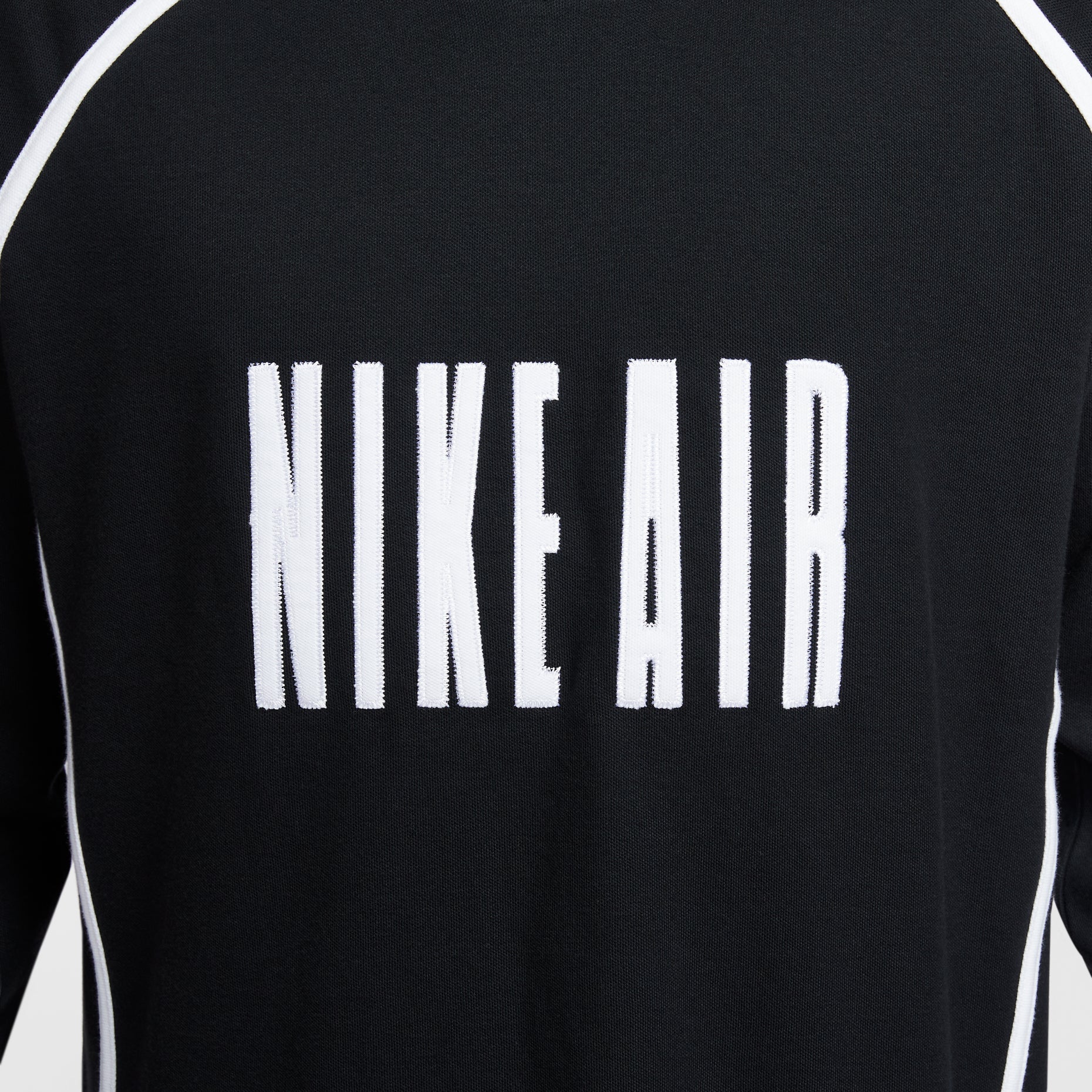 Nike Air Long Sleeve Soccer T-Shirt Asia Sizing 'Black White' HV1321-010
