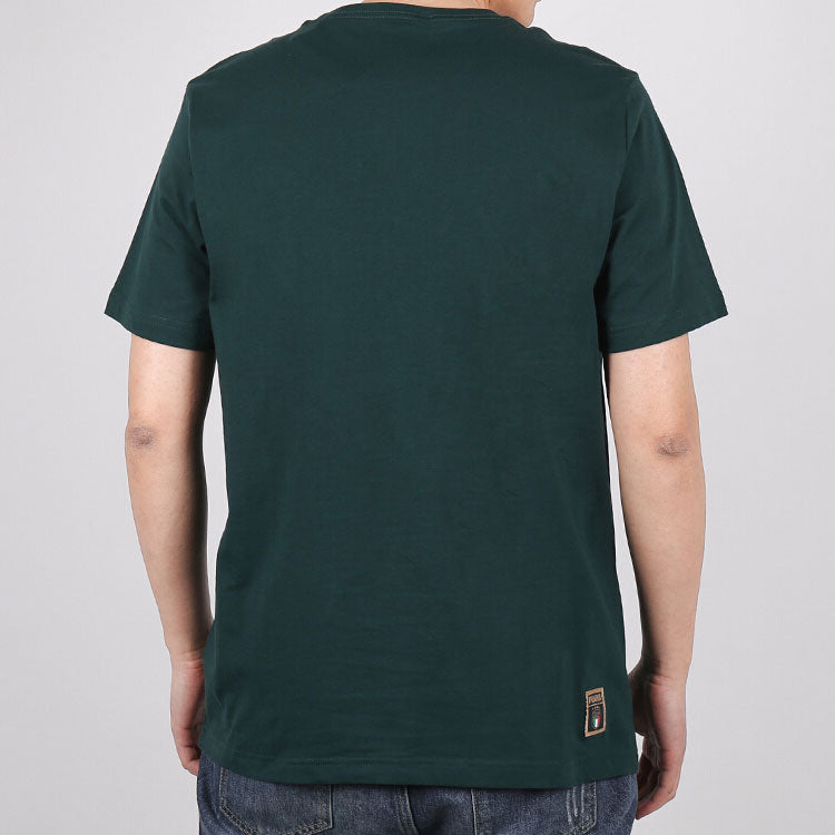 PUMA Large Printing Breathable Casual Round Neck Short Sleeve Green 757504-18