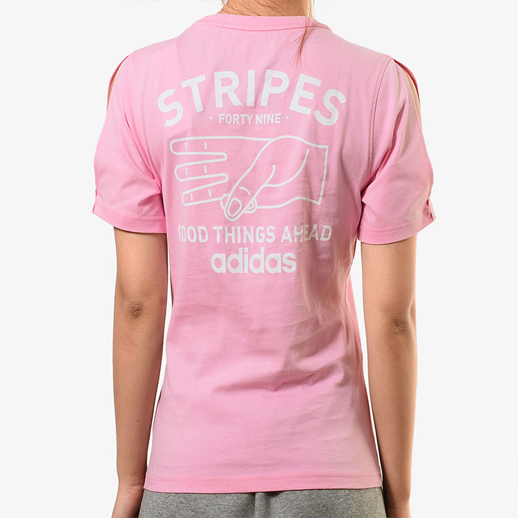 (WMNS) adidas neo Casual Sports Training Round Neck Short Sleeve Pink EA0330