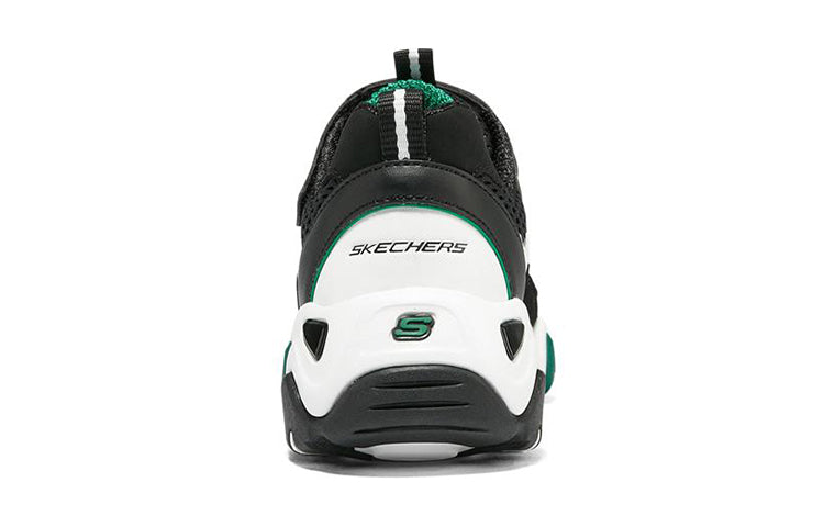 (GS) Skechers D'Lites 2.0 'White Black Green' 98883L-WGRN