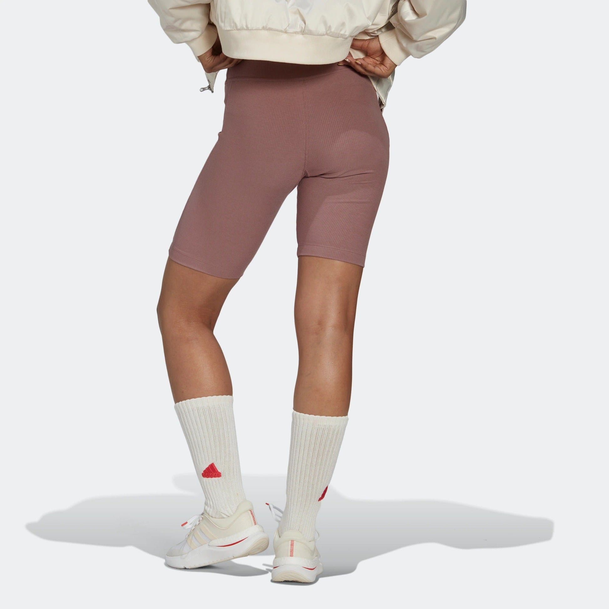 (WMNS) adidas Rib Biker Shorts Asia Sizing 'Purple' HM2900