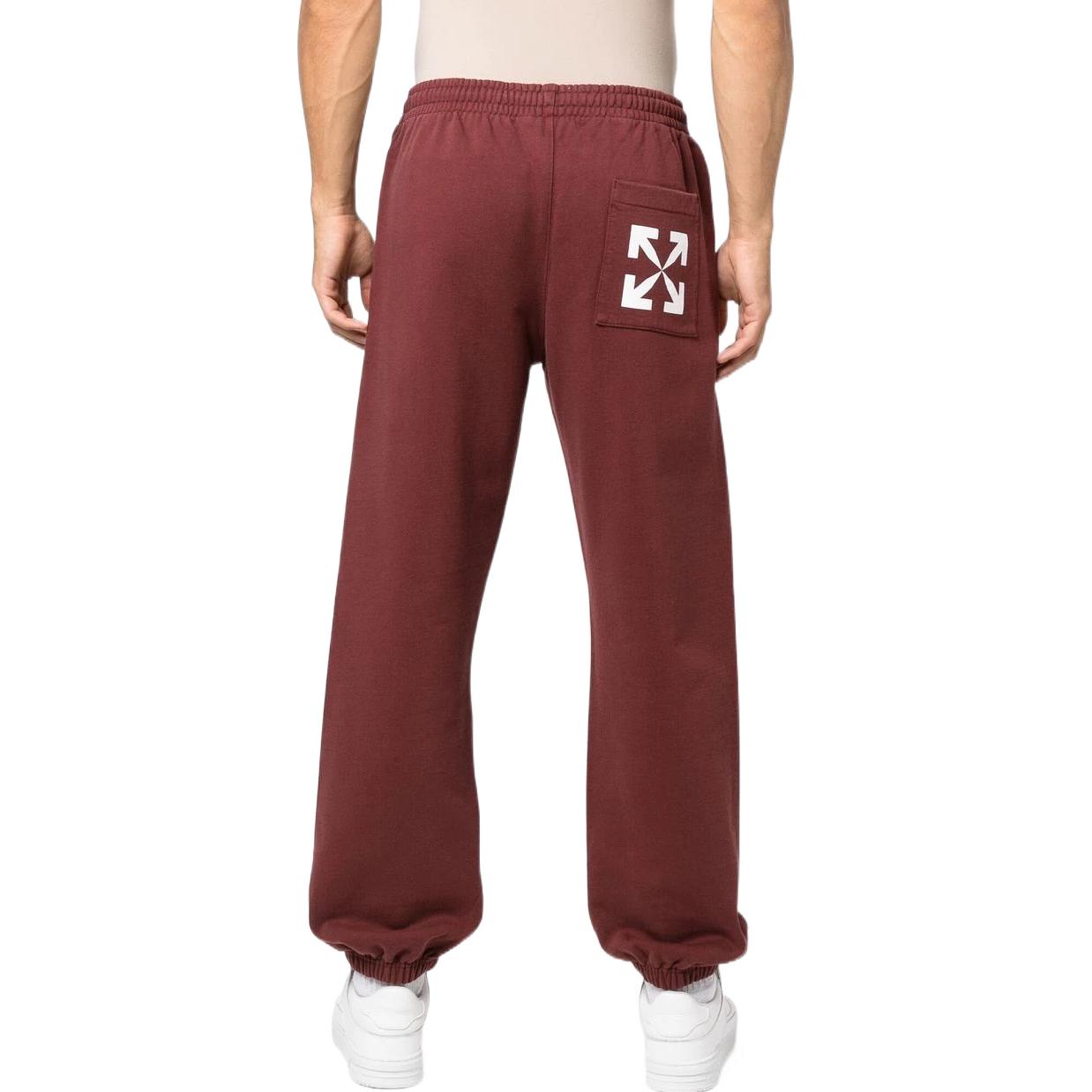 Off-White Printing Pattern Sports Pants 'Red' OMCH043F22FLE00128012801