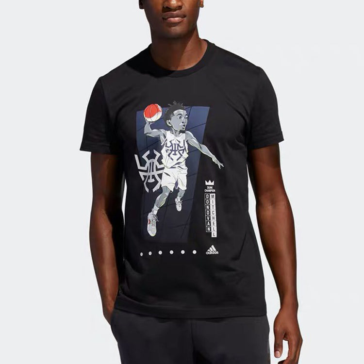 adidas Geek Up Tee Donovan Mitchell Pattern Black FM4761