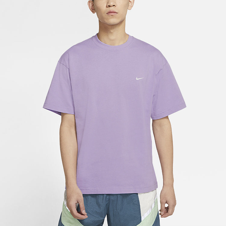 Nike Lab Solo Swoosh Basic Sports Short Sleeve Purple DA0321-563