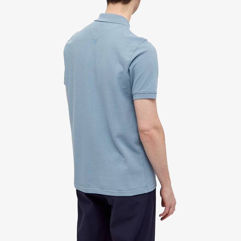 Men's KENZO SS21 Embroidered Short Sleeve Polo Shirt Blue FA65PO0014PU-62