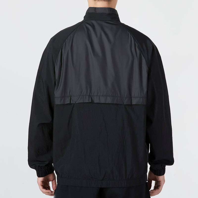 Men's adidas U Vbe Wb 3 Athleisure Casual Sports Stand Collar Windbreaker Jacket Black HN4751