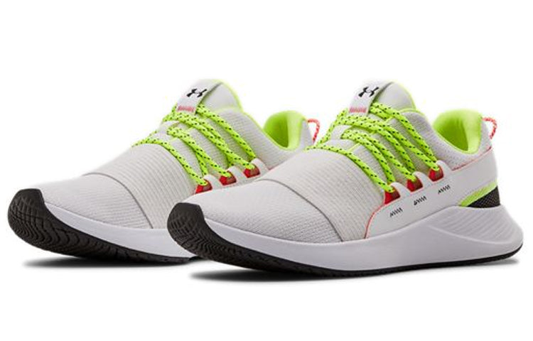 (WMNS) Under Armour Charged Breathe Lace Running Shoes White/Green 3022584-103