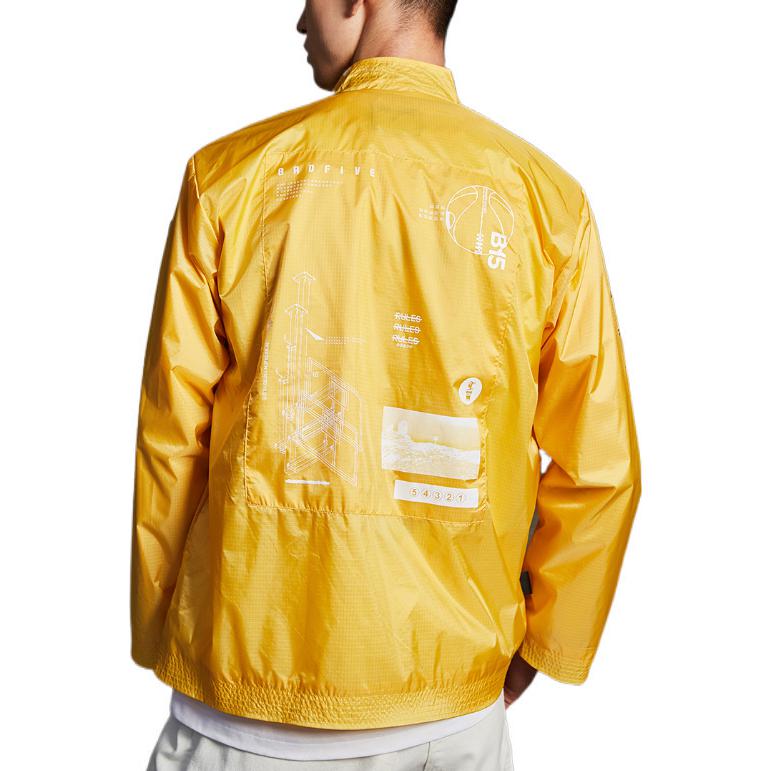 Li-Ning BADFIVE Basketball Series Cardigan Loose Jacket 'Yellow' AJDQ145-2