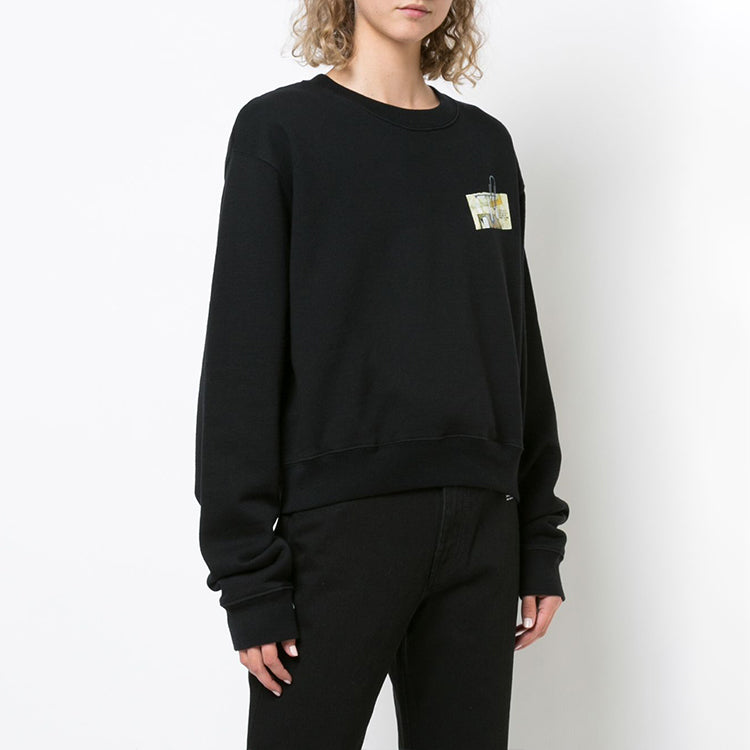 (WMNS) Off-White Back Large Printing Loose Black OWBA026E180030431060