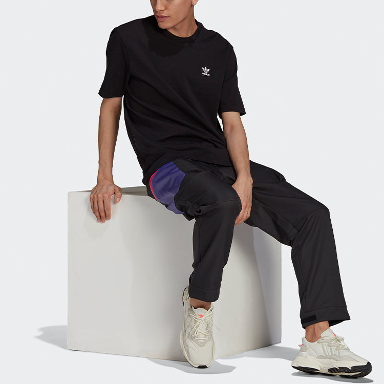 adidas originals G Outd Cargo P Contrasting Colors Pocket Loose Cargo Sweatpants Black H09349