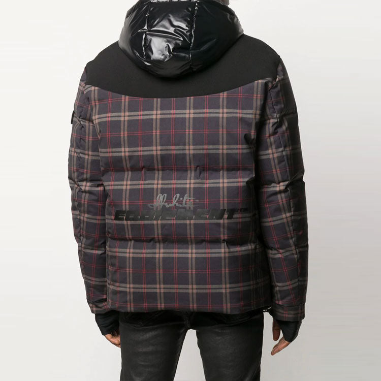 Off-White Plaid Jacket Slim Fit Version Navy Blue OMKI019F20FAB0024610