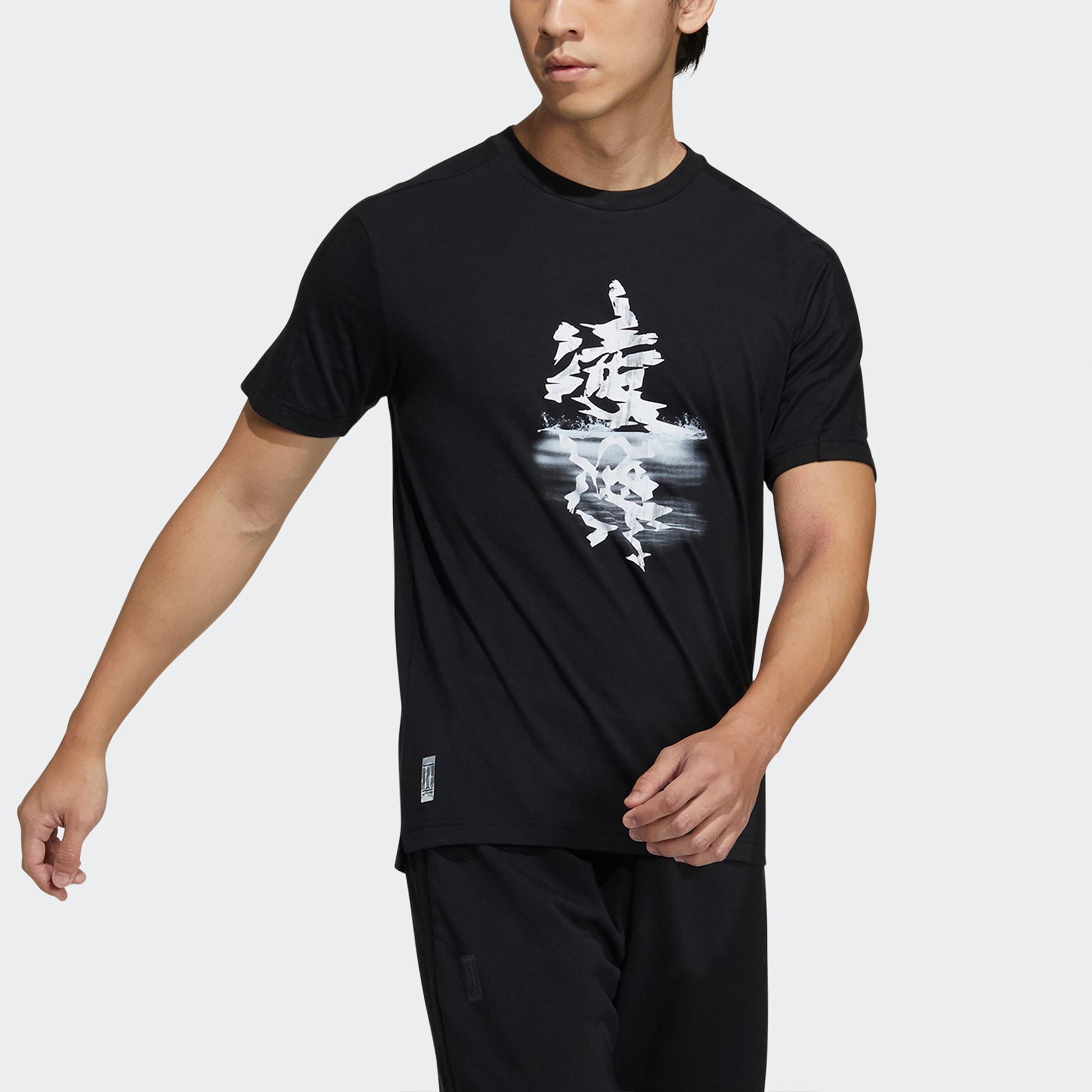 adidas Wj T Gfx Story Casual Sports Round Neck Short Sleeve Black GP0862