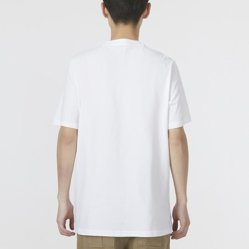 adidas Large Logo Printing Casual Round Neck Short Sleeve White HG2179