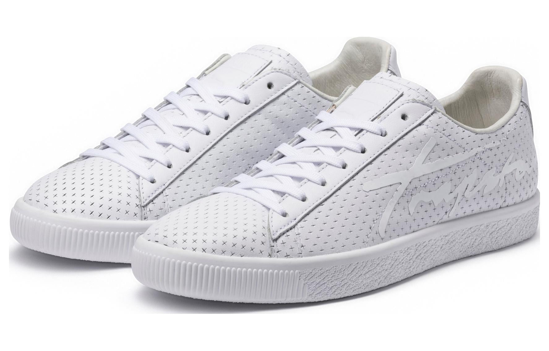 (WMNS) PUMA x Clyde Perforated Trapstar Shoes 'White' 364714-03