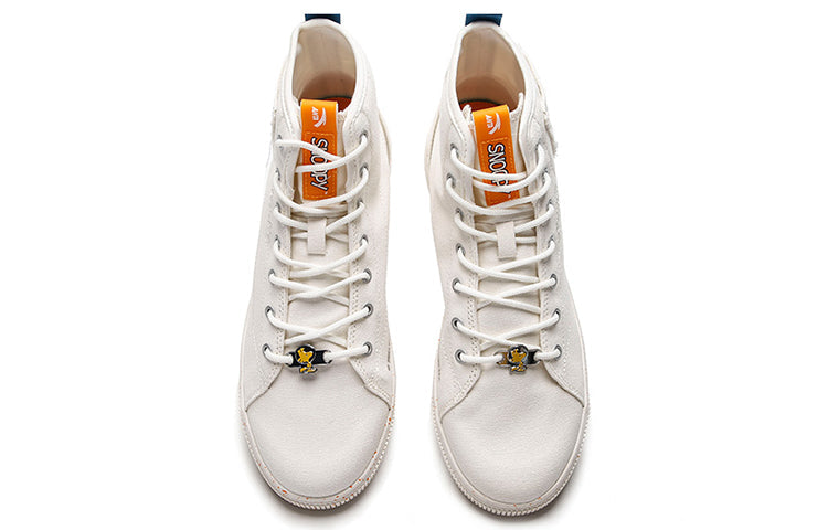 ANTA x SNOOPY High Top Canvas Shoes 'White' 912138604-1