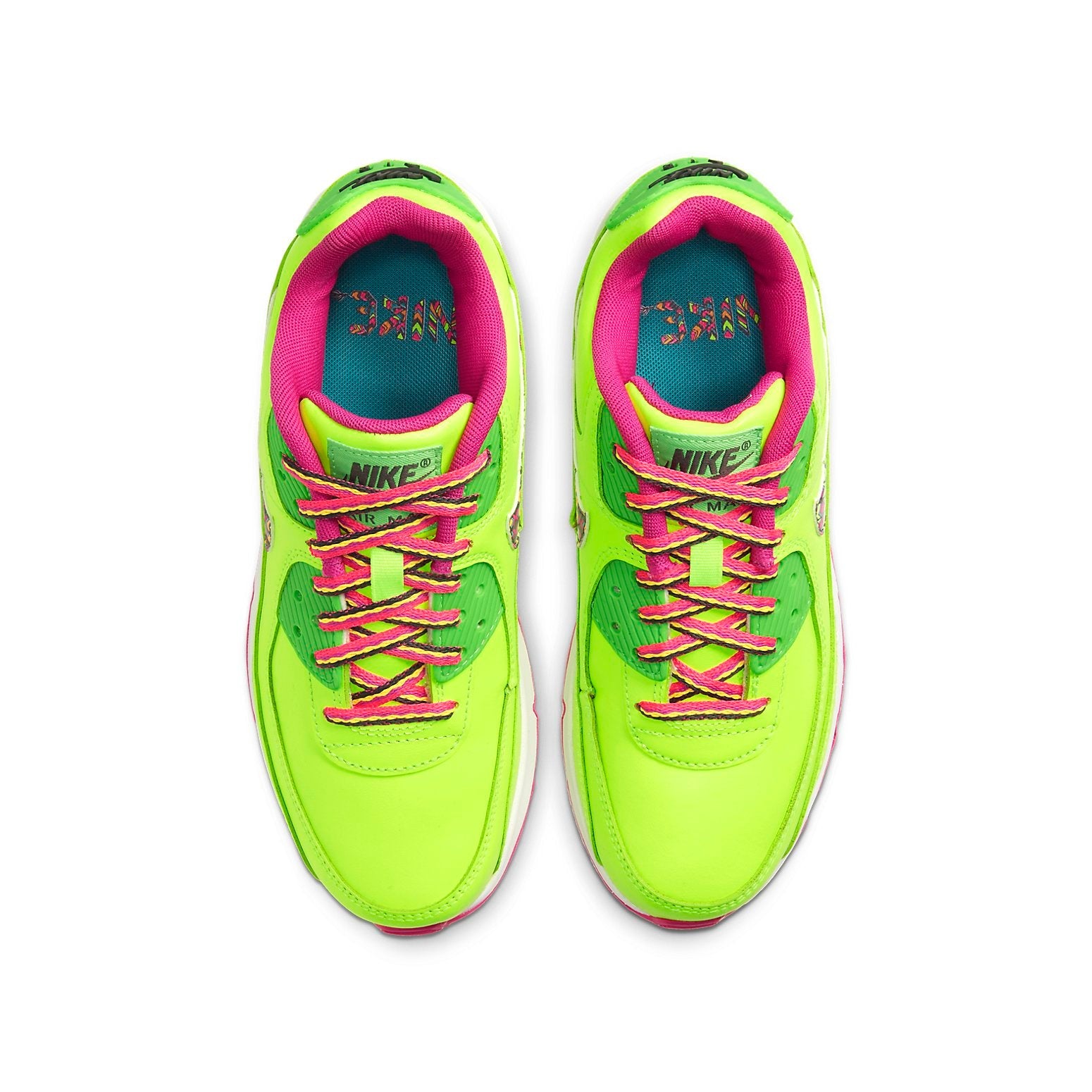 (GS) Nike Air Max 90 Leather 'Volt Fire Pink' CW5795-700