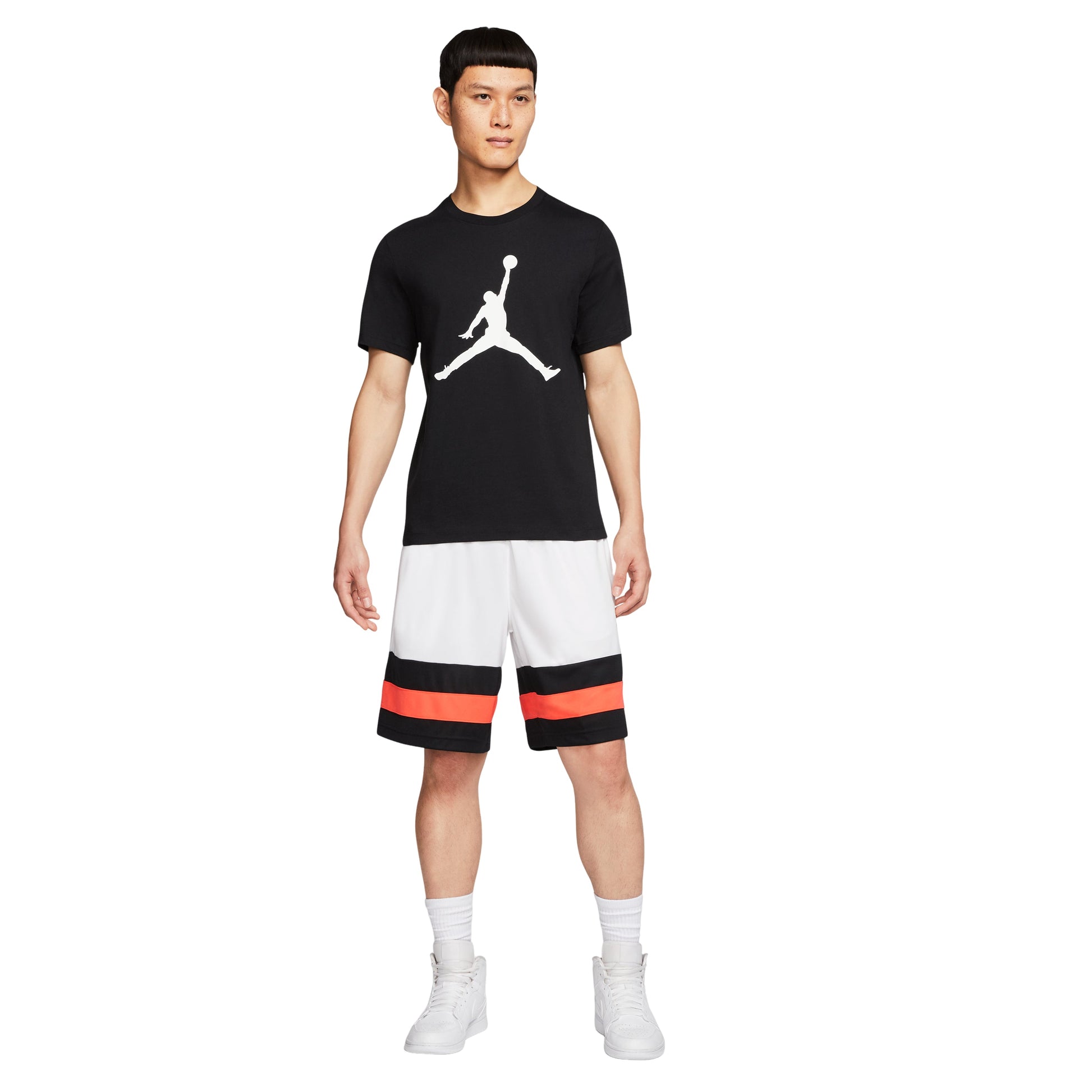Air Jordan Men's Logo Print Crew Neck Black CJ0921-011