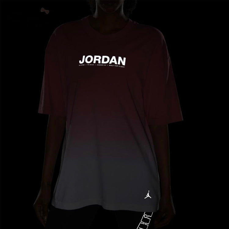 (WMNS) Air Jordan Gradient Sports Short Sleeve Pink White CU6368-101