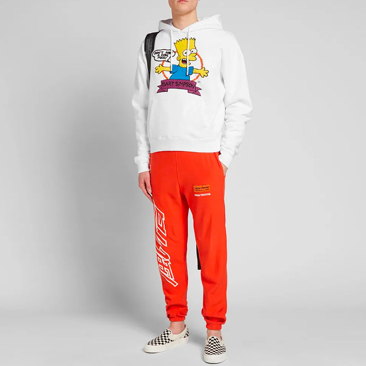 Men's Off-White Bart Simpson Printing White OMBB037S19D250040188