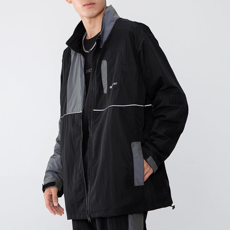 adidas neo Cargo Splicing Sports Jacket Black HE7948