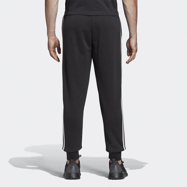 adidas Essentials 3-Stripes Tapered Cuffed Pants Men Black DU0468
