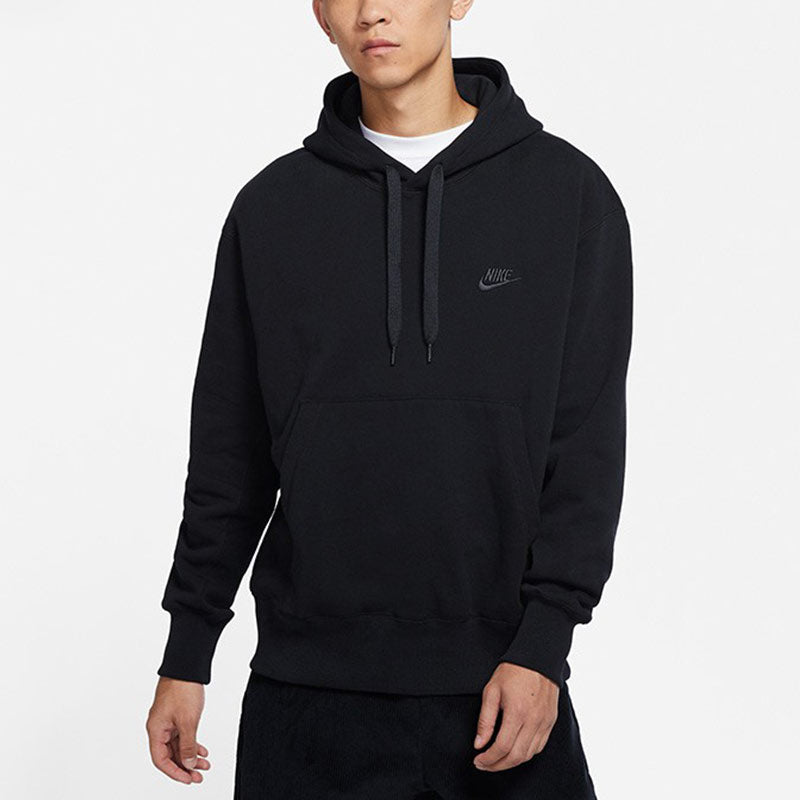 Men's Nike Sportswear French Terry Embroidered Logo Solid Color Black DA0024-010