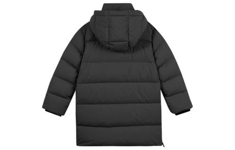 (GS) Skechers Casual Long Down Jacket 'Black Teal' L422B008