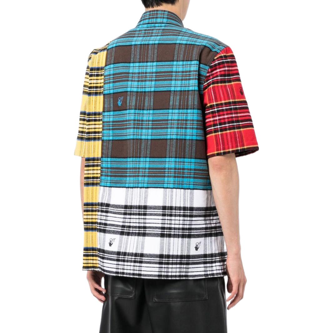 Off-White Multi Check-Print Shirt OMGA205S22FAB00684108410