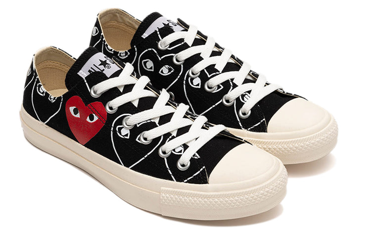 CDG x Converse Chuck Taylor All Star Multi-Heart Black/White/Red 168983C