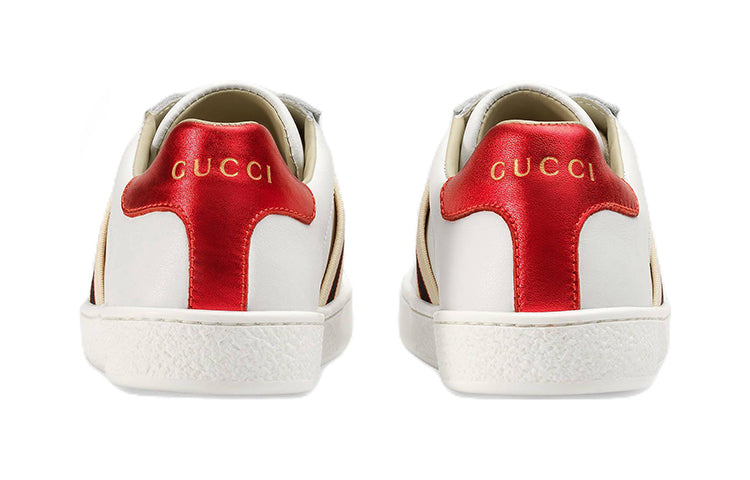 (PS) Gucci Ace Stripe Leather 'White Red Black' 553053-0IIR0-9065
