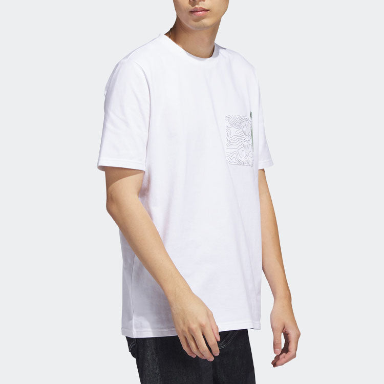 adidas City Escape Graphic Pocket Tee 'White' H49665