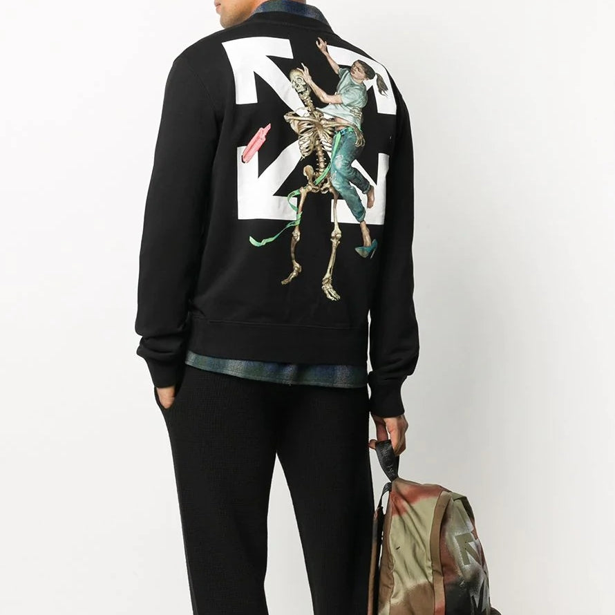 Off-White Pascal Skeleton Slim-Fit Sweatshirt OMBA025F20FLE0031010