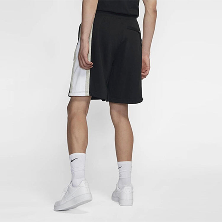 Nike Air French Terry Drawstring Zipper Pocket Casual Sports Shorts Black CJ9948-010