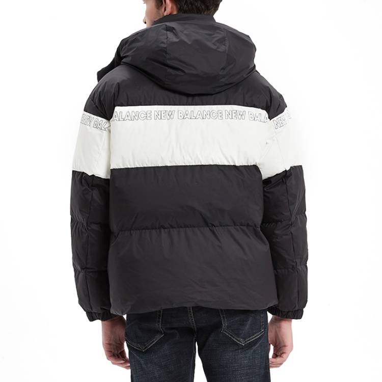 New Balance Colorblock Padded Jacket Asia Sizing 'Black White' NP943011-BK