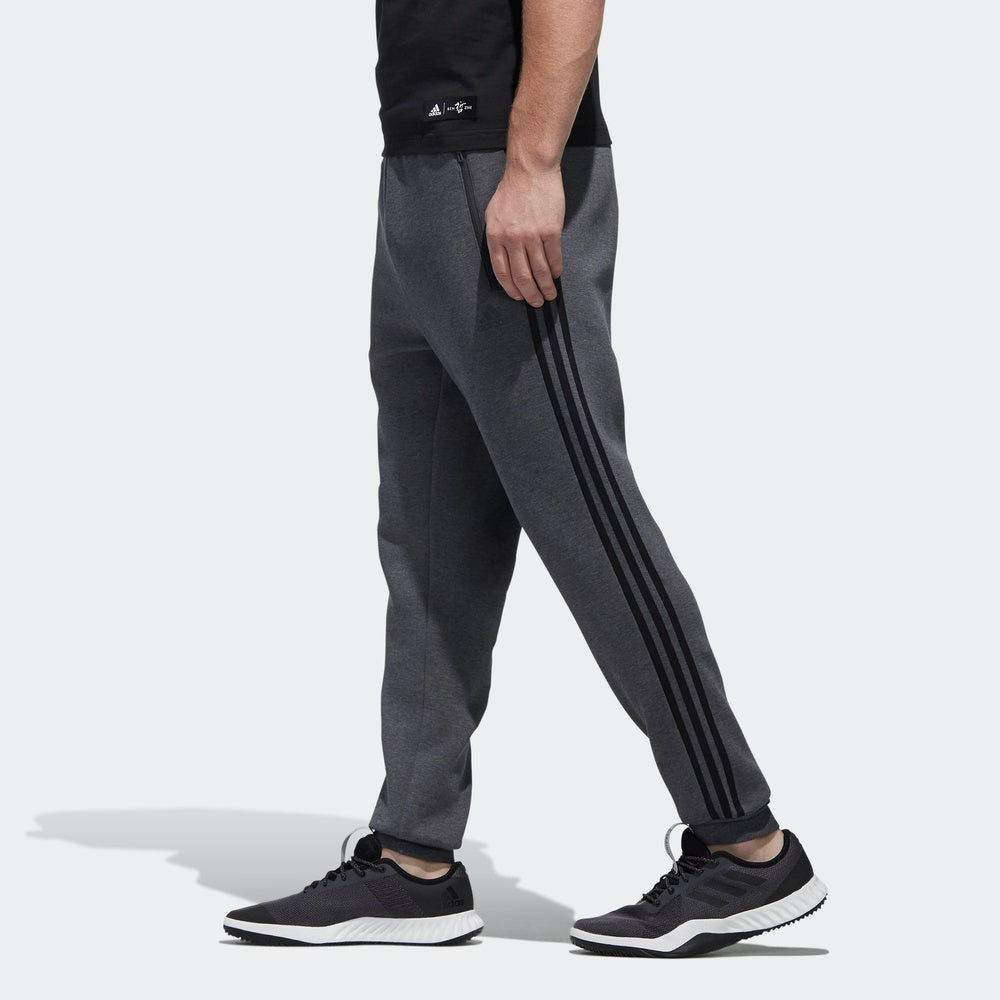 Men's adidas Sports Stylish Gray Long Pants/Trousers DW4647
