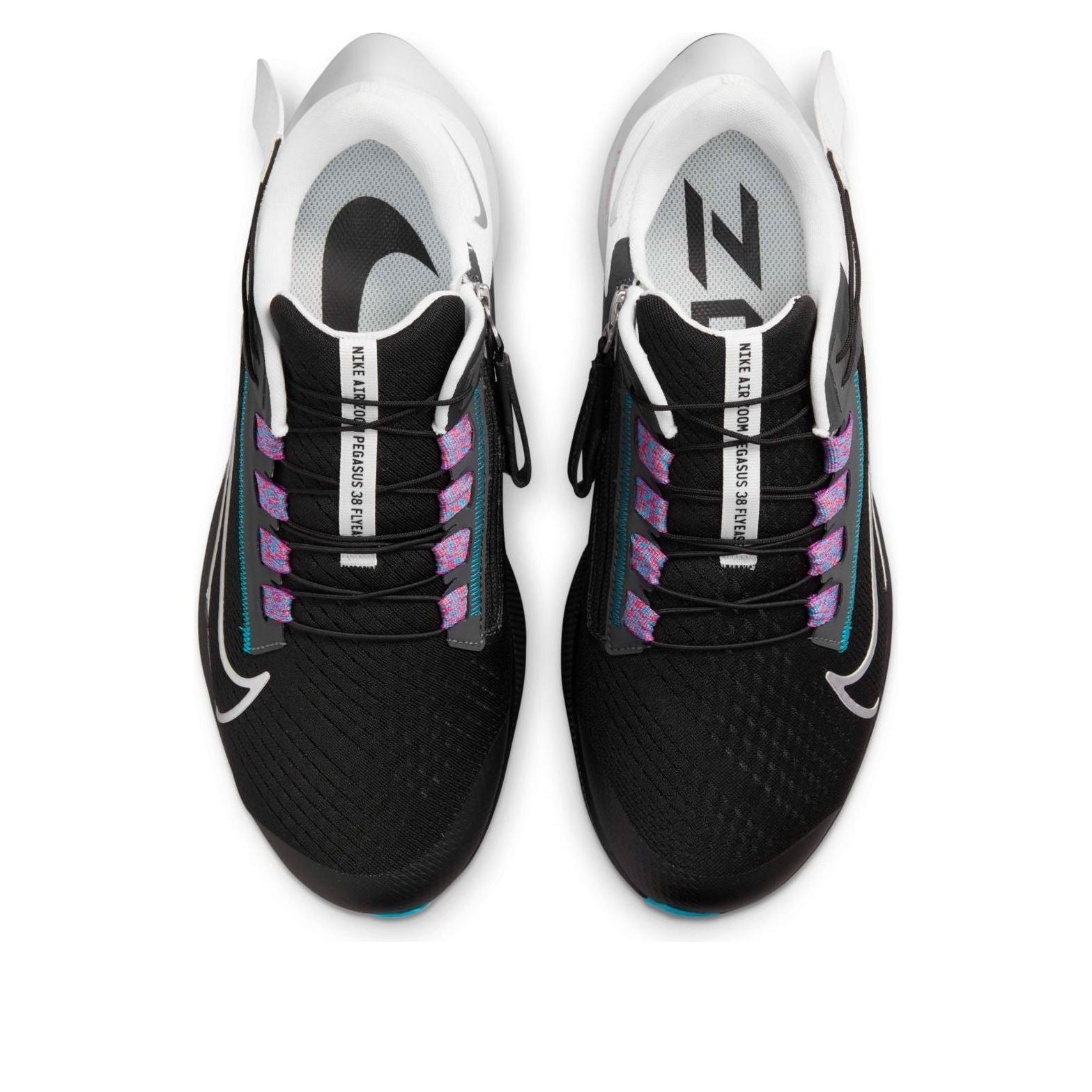 Nike Air Zoom Pegasus 38 Flyease Extra Wide 'Black Metallic Silver' DA6678-002