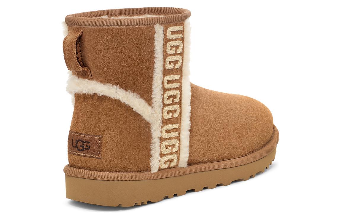 (WMNS) UGG Classic Mini Shearling Logo 'Chestnut' 1153473-CHE